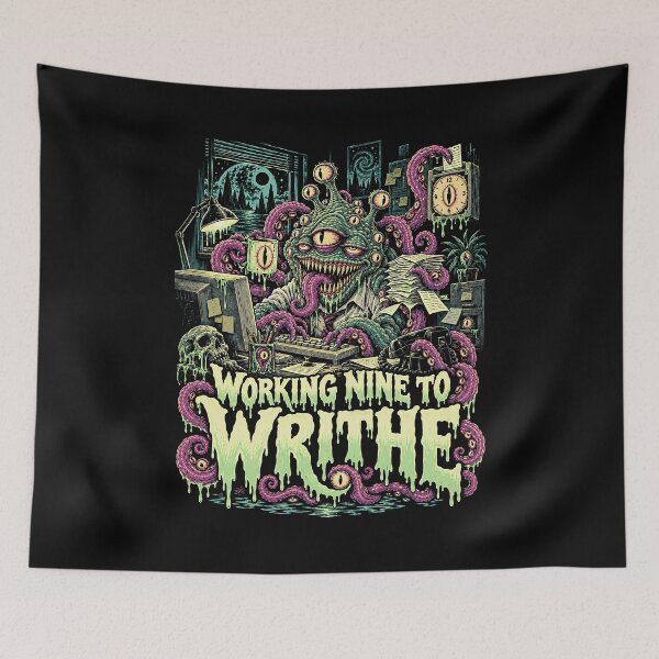 Item preview, Working Nine to Writhe – Eldritch Office Horror designed and sold by ChickenFund.