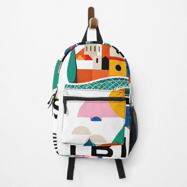 Item preview, Colorful geometric travel poster depicting Tbilisi landmarks, a designed and sold by ckybe.