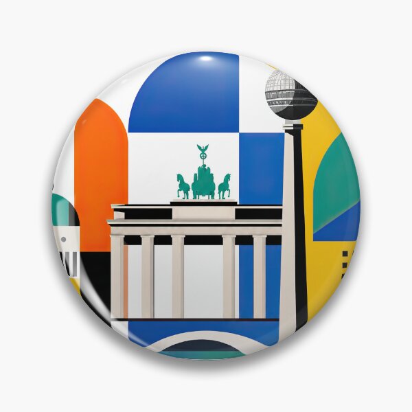 Item preview, Colorful geometric illustration of Berlin featuring the Fernseht designed and sold by ckybe.