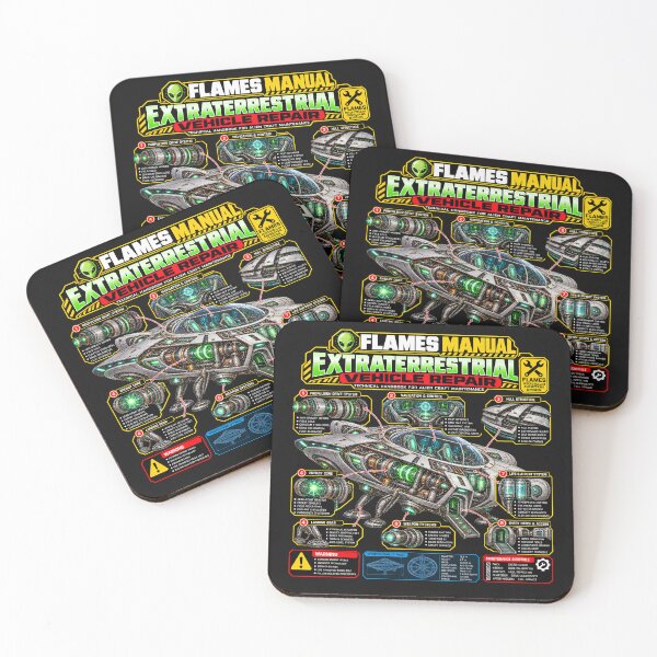 Item preview, FLAMES MANUAL UFO Alien Craft Vehical Repair – Futuristic Sci-Fi Technical Engineering Manual designed and sold by Genius Geek.