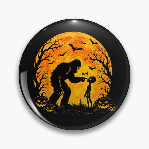 Item preview, Funny Halloween Bigfoot Sasquatch Boop Alien UFO Pumpkin  designed and sold by Taniyah Gomes.