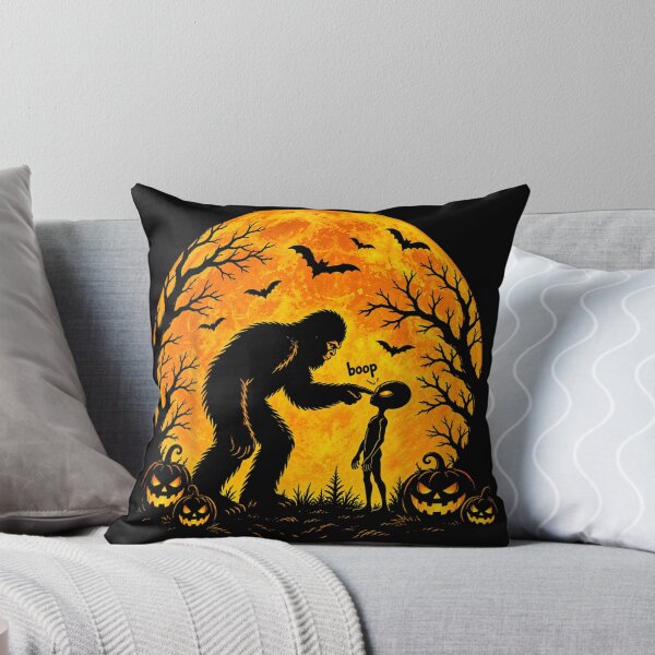 Item preview, Funny Halloween Bigfoot Sasquatch Boop Alien UFO Pumpkin  designed and sold by Taniyah Gomes.