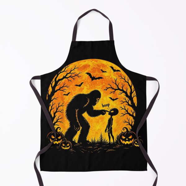 Item preview, Funny Halloween Bigfoot Sasquatch Boop Alien UFO Pumpkin  designed and sold by Taniyah Gomes.