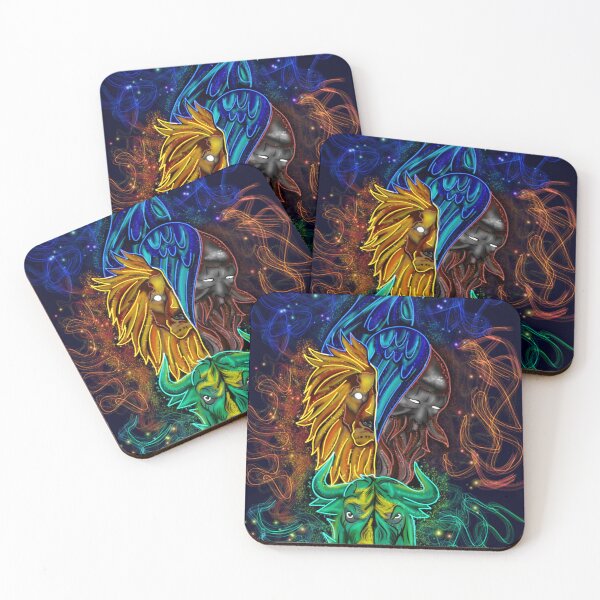 Item preview, neon elemental beasts sprit totem artwork designed and sold by Jay21743ori.