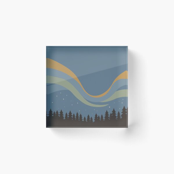 Item preview, Northern Lights Over Scandinavian Forest designed and sold by IllustratorNZ.