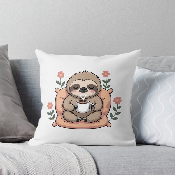 Item preview, Sloth Enjoying Coffee Animal Lover designed and sold by KD Merch.