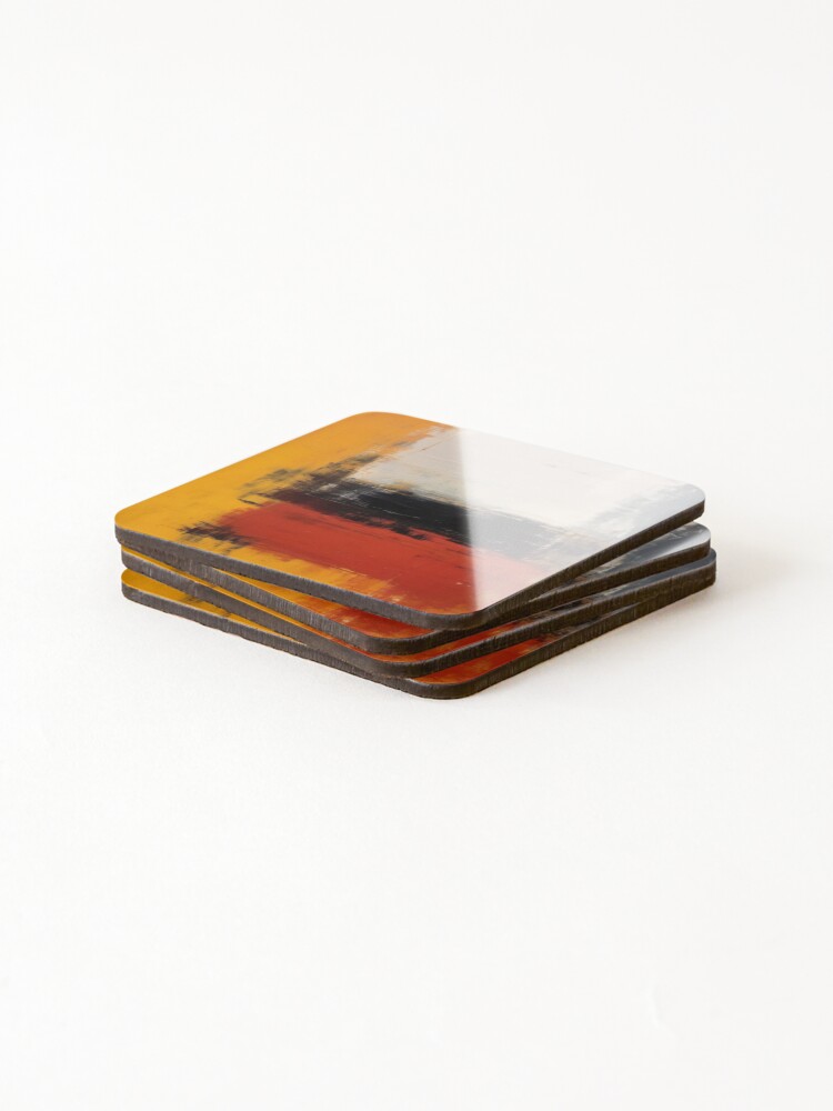 Thumbnail 4 of 5, Coasters (Set of 4), Mark Rothko abstract art - Mark Rothko paintings - Mark Rothko artwork - Mark Rothko artist - Mark Rothko modern art designed and sold by Rohyadalim.