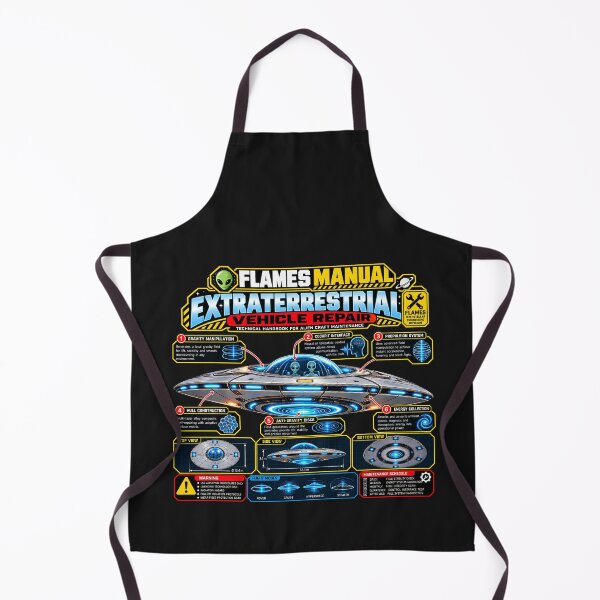 Item preview, FLAMES MANUAL UFO Alien Craft Vehical Repair – Futuristic Sci-Fi Technical Engineering Manual designed and sold by Genius Geek.
