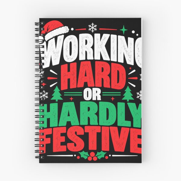 Item preview, Working Hard or Hardly Festive – Funny Christmas Work Design designed and sold by KeeganDykes.