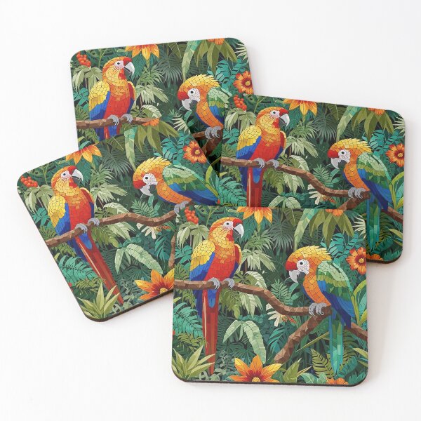 Item preview, Jungle Mosaic Tropical Nature Escape Art designed and sold by Glitchart66.