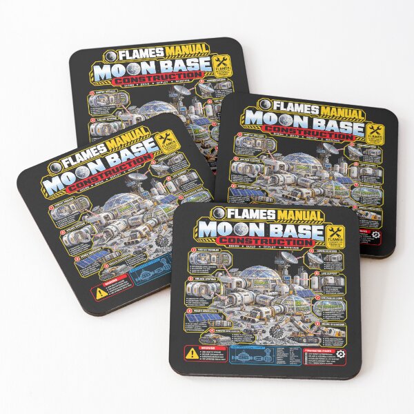 Item preview, FLAMES MANUAL - MOON BASE - CONSTRUCTION – Futuristic Sci-Fi Technical Engineering Manual designed and sold by Genius Geek.