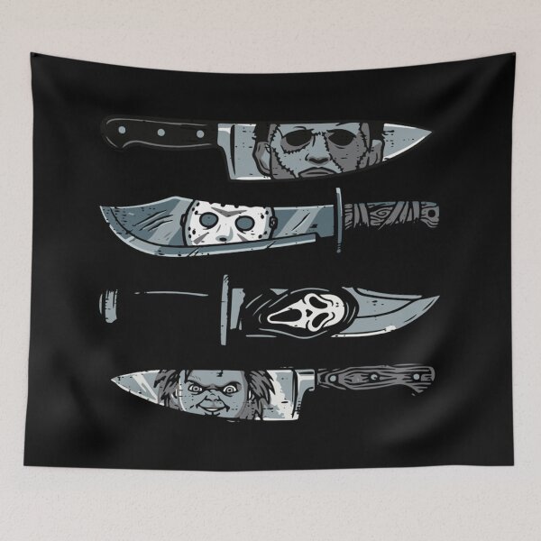 Item preview, Halloween Movies Serial Killers Knives Costume Men Women Comfort Colors  designed and sold by Taniyah Gomes.