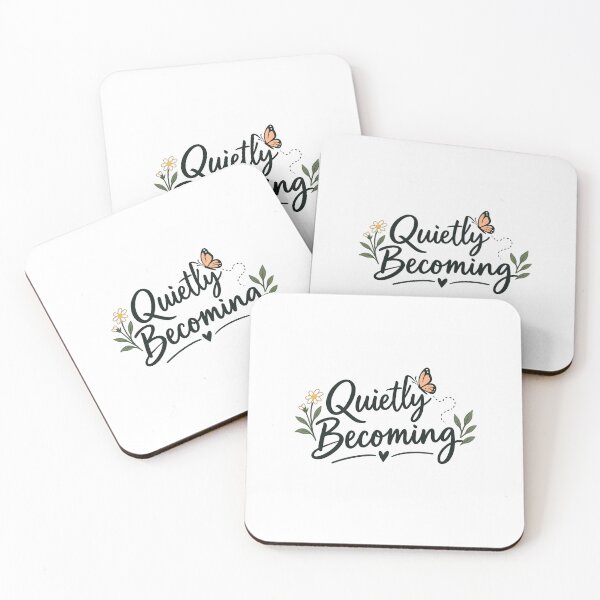 Item preview, Quietly Becoming – Inspirational Minimalist Quote, Self Growth & Positive Mindset designed and sold by ARinternational.