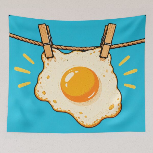 Item preview, Fried egg hanging on a rope designed and sold by anytka.