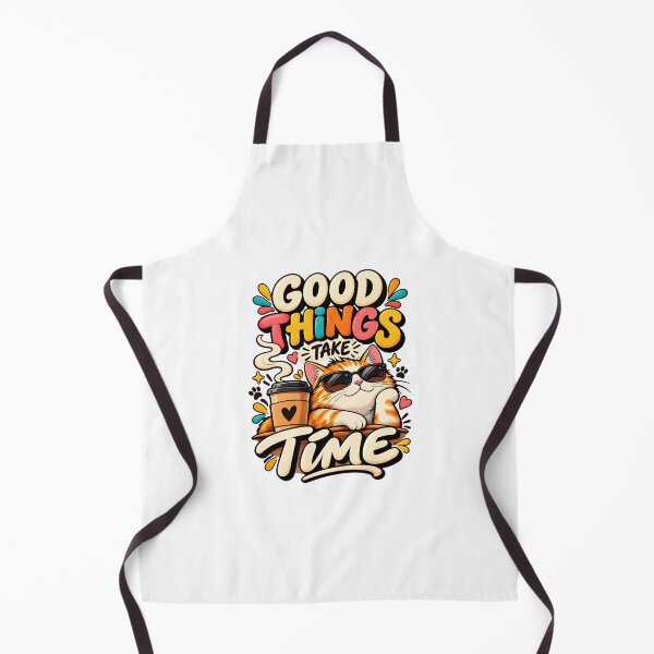 Item preview, Good Things Take Time Retro Cat designed and sold by AliKwStore.