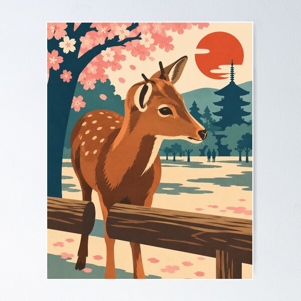 Item preview, Deer in Nara Park, Spring designed and sold by VP-CATS.