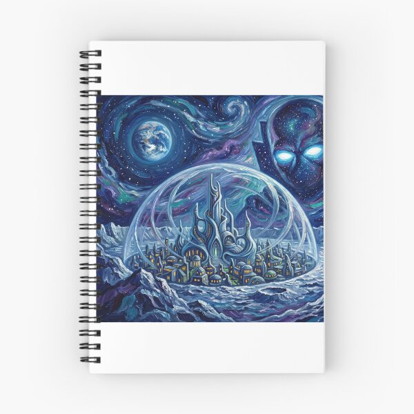 Item preview, Attilan Starry Night Marvel Comic Landscape designed and sold by Bad-Decisions-Designs.
