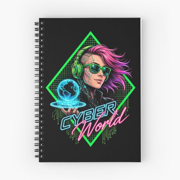 Item preview, Cyber World - Futuristic Hacker Synthwave Cyberpunk Art designed and sold by BravenBold.