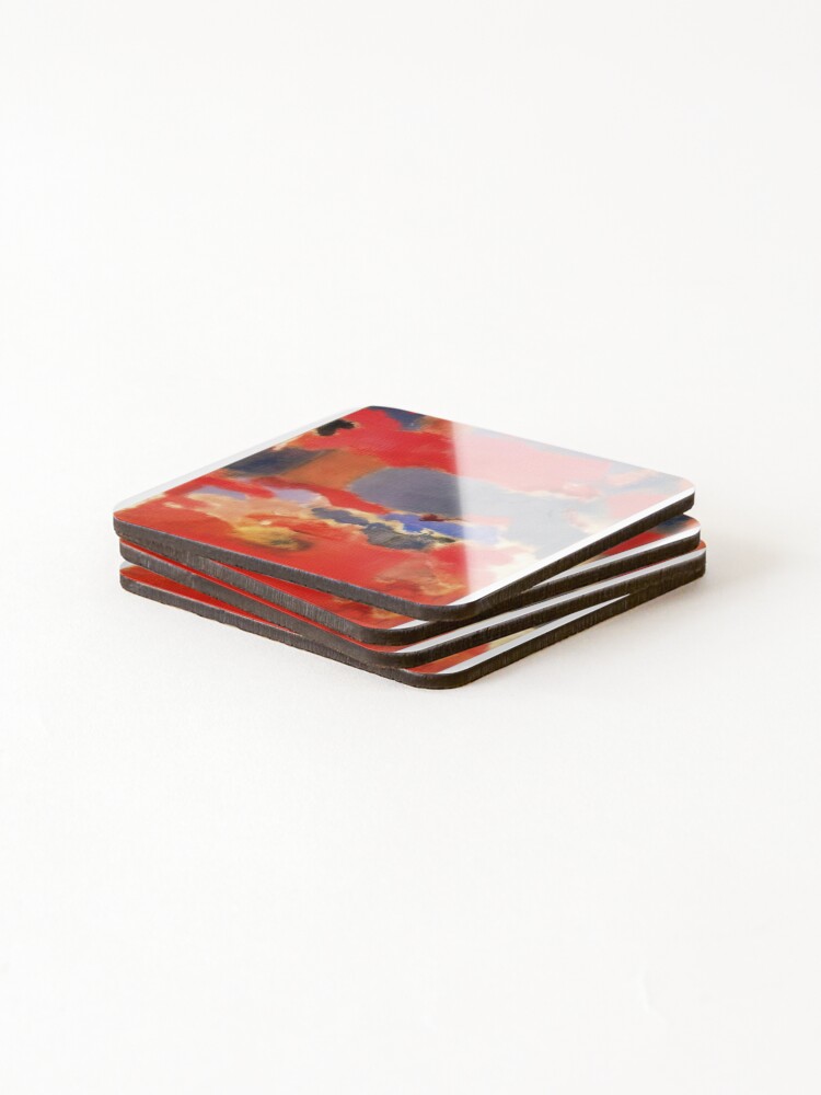 Thumbnail 4 of 5, Coasters (Set of 4), Mark Rothko abstract art - Mark Rothko paintings - Mark Rothko artwork - Mark Rothko artist - Mark Rothko modern art designed and sold by Rohyadalim.