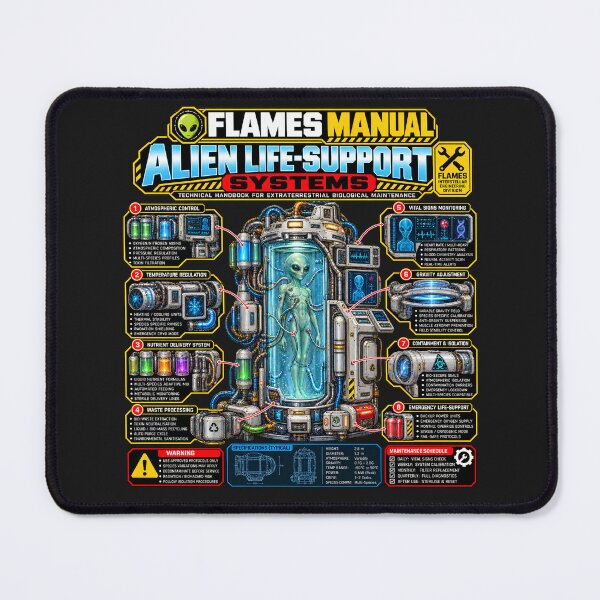Item preview, FLAMES MANUAL UFO Alien Life Support – Futuristic Sci-Fi Technical Engineering Manual designed and sold by Genius Geek.