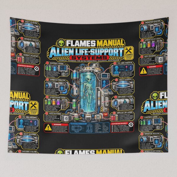 Item preview, FLAMES MANUAL UFO Alien Life Support – Futuristic Sci-Fi Technical Engineering Manual designed and sold by Genius Geek.