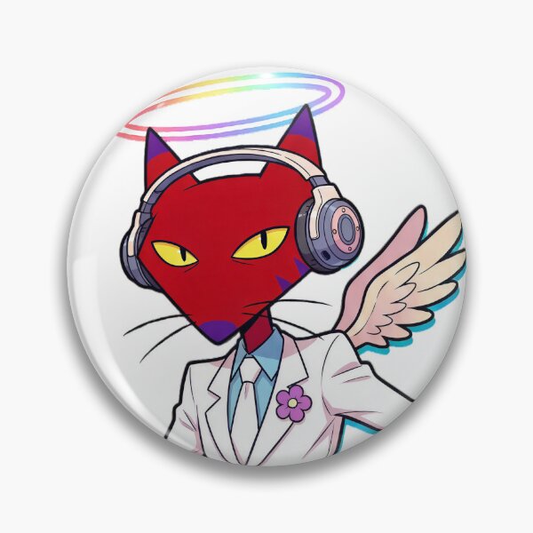 Item preview, Katzz Angel Retro Cartoon Red Cat DJ Suit Pop Art designed and sold by CuteKats.
