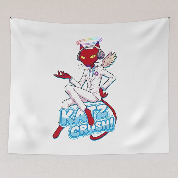 Item preview, Katzz Angel Retro Cartoon Red Cat DJ Suit Pop Art designed and sold by CuteKats.