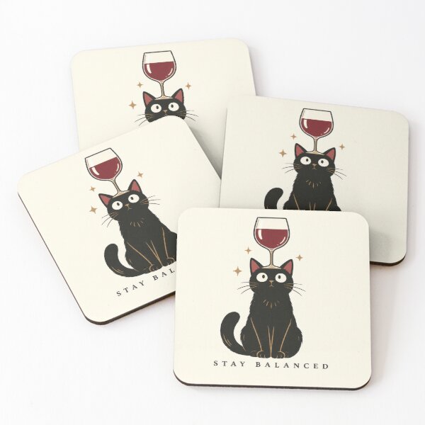 Item preview, Stay balanced with a black cat designed and sold by anytka.