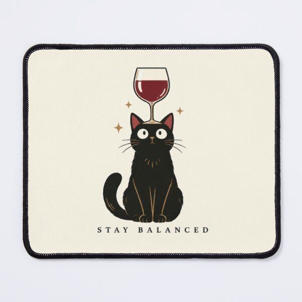 Item preview, Stay balanced with a black cat designed and sold by anytka.