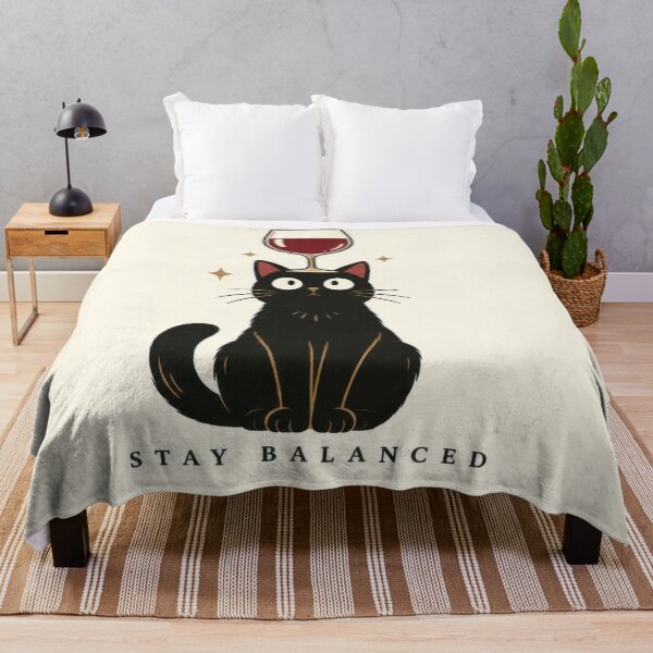 Item preview, Stay balanced with a black cat designed and sold by anytka.