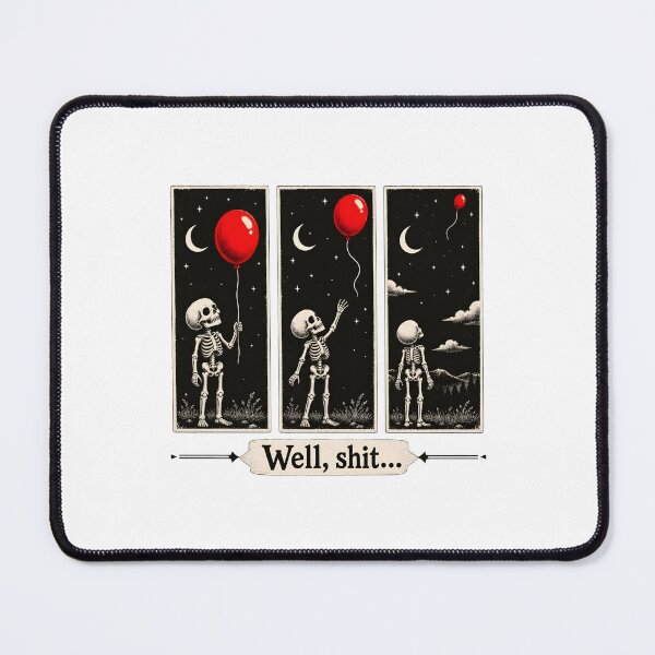 Item preview, Skeleton Loses Balloon Night Sky Art designed and sold by OlyvieArt.