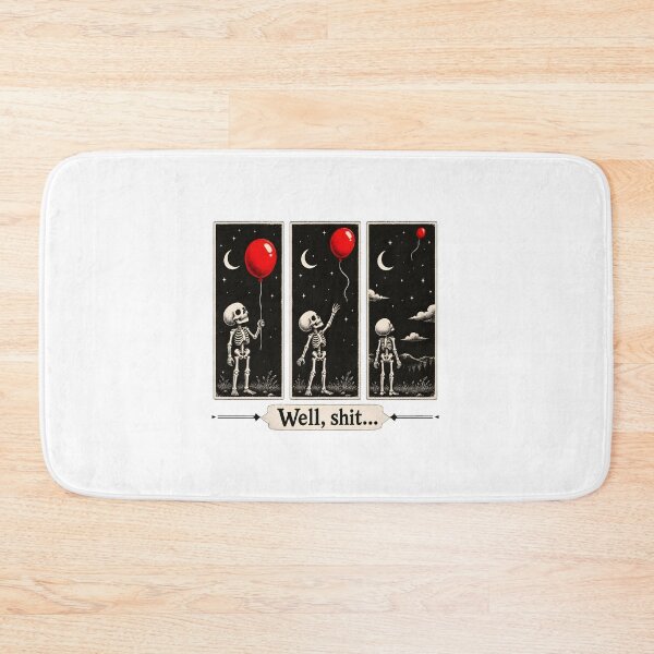 Item preview, Skeleton Loses Balloon Night Sky Art designed and sold by OlyvieArt.
