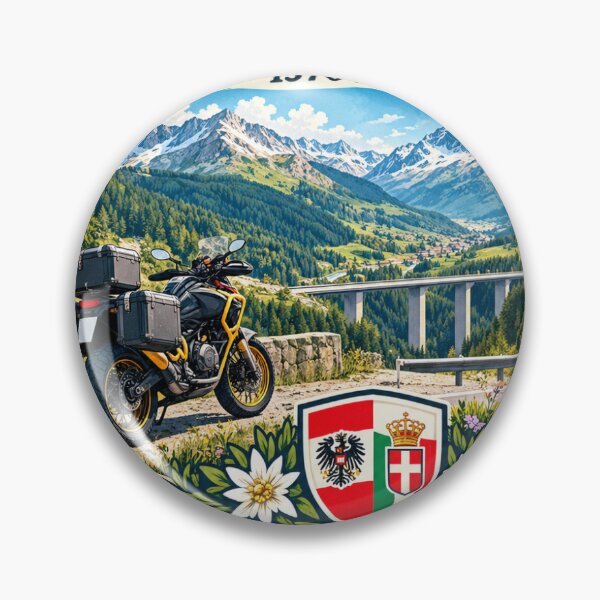 Item preview, Passo del Brennero - Brennerpass Motorcycle Sticker designed and sold by Collect the Roads.