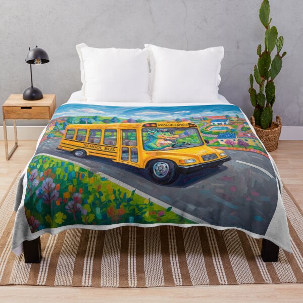 Item preview, Dragon Eating Cupcake Driving School Bus designed and sold by Home Decor Art.
