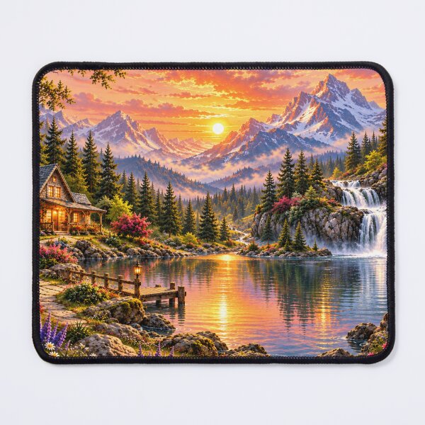 Item preview, Mountain lake sunset designed and sold by _ARLUNA_.