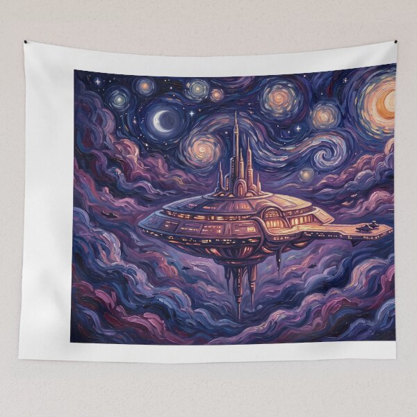 Item preview, Bespin Cloud City Starry Night Landscape designed and sold by Bad-Decisions-Designs.