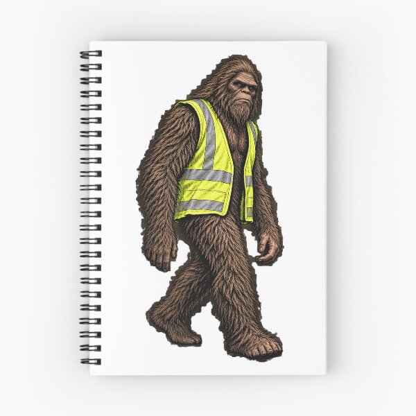 Item preview, Big Foot in Hi Vis Funny Sasquatch at work designed and sold by newnomads-art.