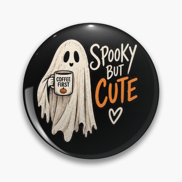 Item preview, Spooky But Cute Halloween Ghost – Coffee First Ghost designed and sold by Behzat Altuner.
