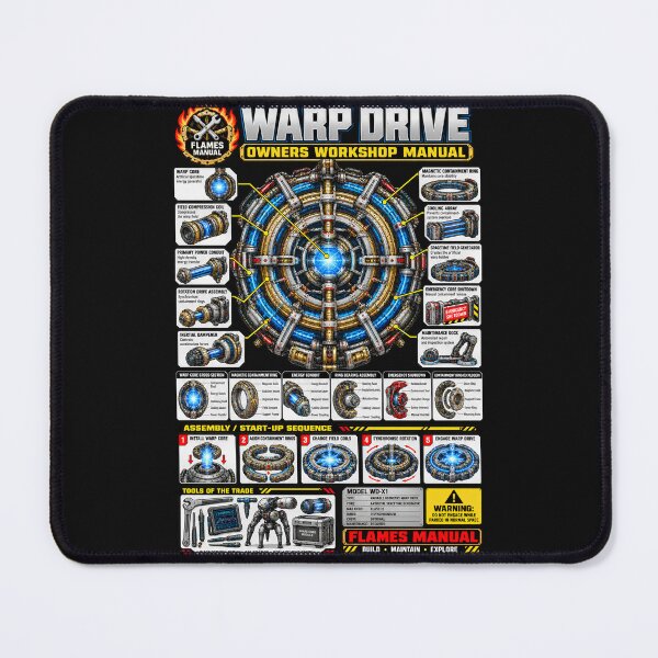 Item preview, FLAMES MANUAL - WARP DRIVE Manual – Futuristic Sci-Fi Technical Engineering Manual designed and sold by Genius Geek.