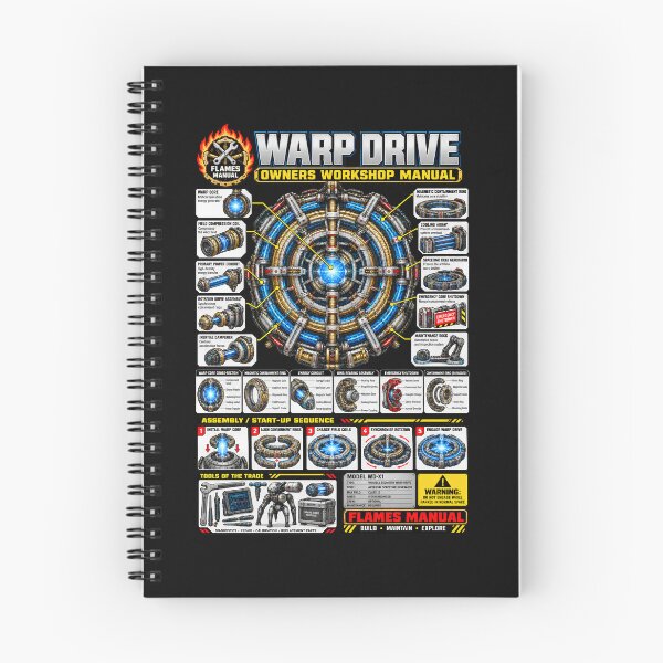Item preview, MANUAL DE FLAMES - Manual del motor de curvatura – Manual de ingeniería técnica de ciencia ficción futurista designed and sold by Genius Geek.