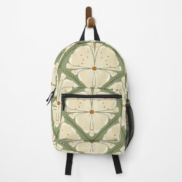 Item preview, Art Nouveau Sage Green Lily | Vintage Ginkgo Scale Floral Pattern designed and sold by Rukhscreations.
