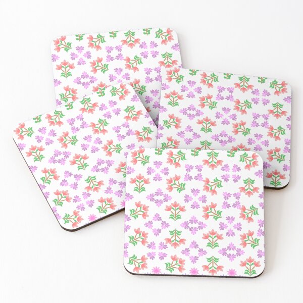 Item preview, Cute Spring Floral and Botanical Grid Pattern with Colorful Flowers and Leaves designed and sold by Ei-Ei.