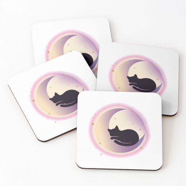 Item preview, Cozy Black Cat Moon — Aesthetic Gothic Halloween Design designed and sold by Sweet Blob Co.