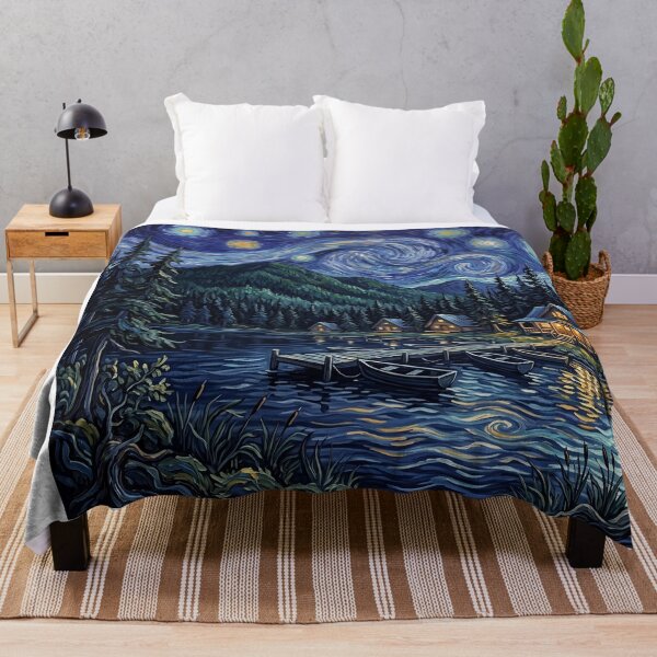 Item preview, Camp Arawak Starry Night Horror Landscape designed and sold by Bad-Decisions-Designs.