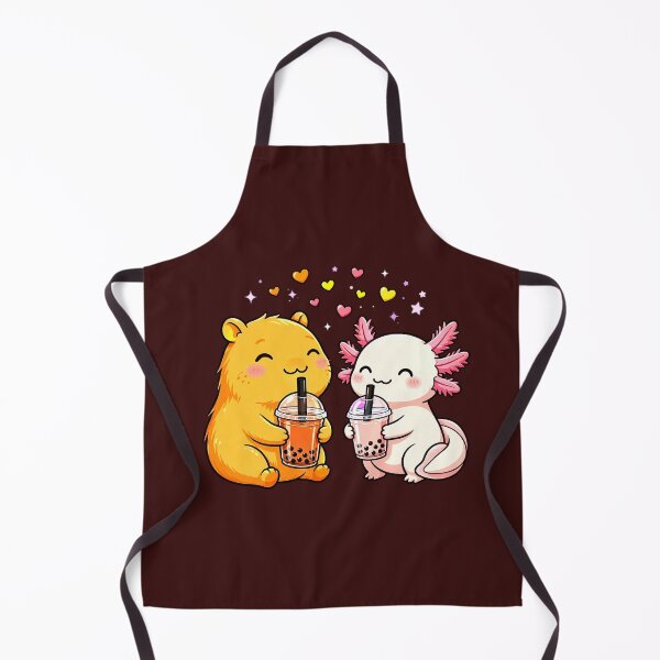Item preview, Cute Capybara and Axolotl Bubble Tea PNG | Kawaii Boba Buddies Shirt Design  designed and sold by HoMya.