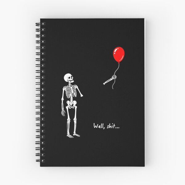 Item preview, Skeleton Losing Balloon Well Shit Funny Art designed and sold by OlyvieArt.