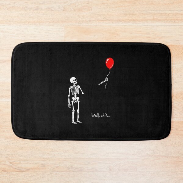 Item preview, Skeleton Losing Balloon Well Shit Funny Art designed and sold by OlyvieArt.