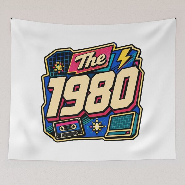 Item preview, The 1980 Retro Birthday designed and sold by RedCircleArt.