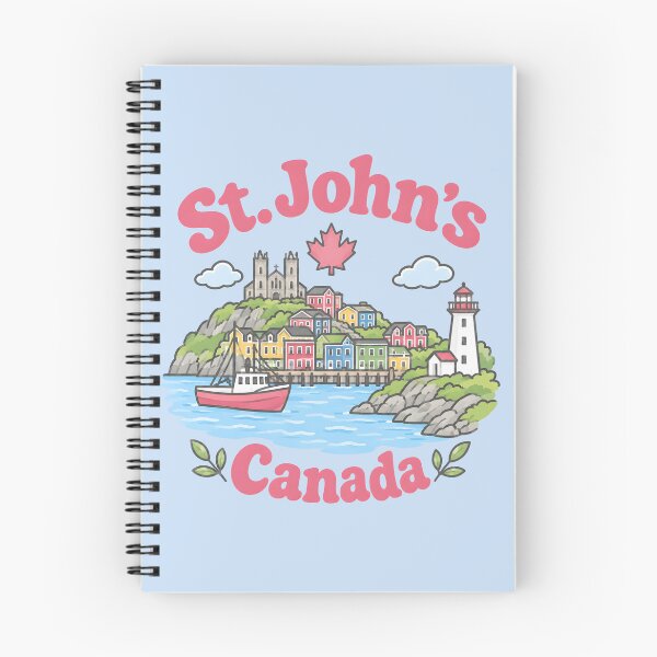 Item preview, St. John's Canada Cute Pink Kawaii City designed and sold by HowToCanadian.