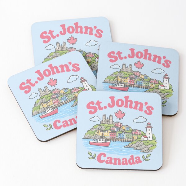 Item preview, St. John's Canada Cute Pink Kawaii City designed and sold by HowToCanadian.
